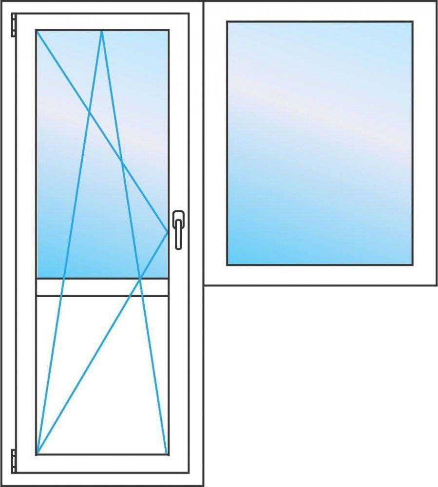 Балконный блок с глухим окном 70*130*210 Proline 70